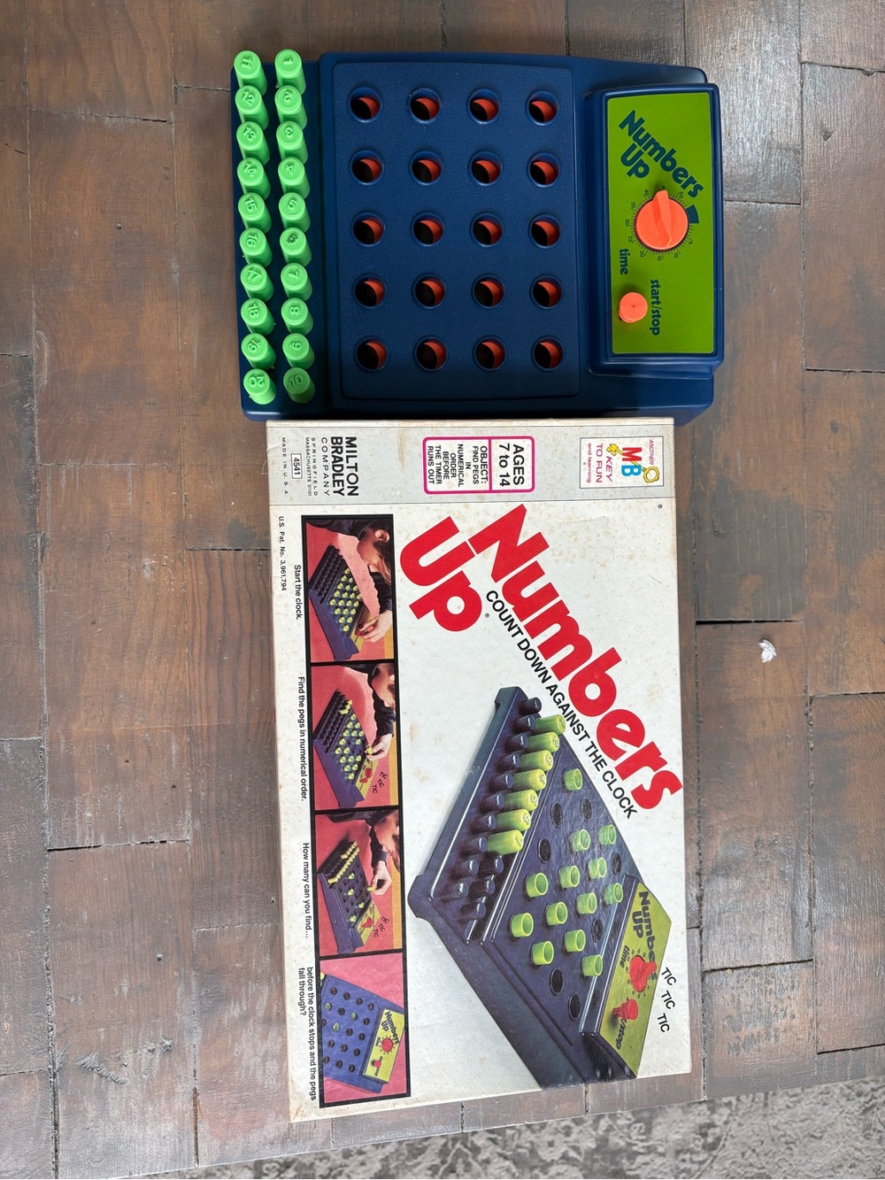 Numbers Up Electronic Counting Game - Blue & Green 1975 complete